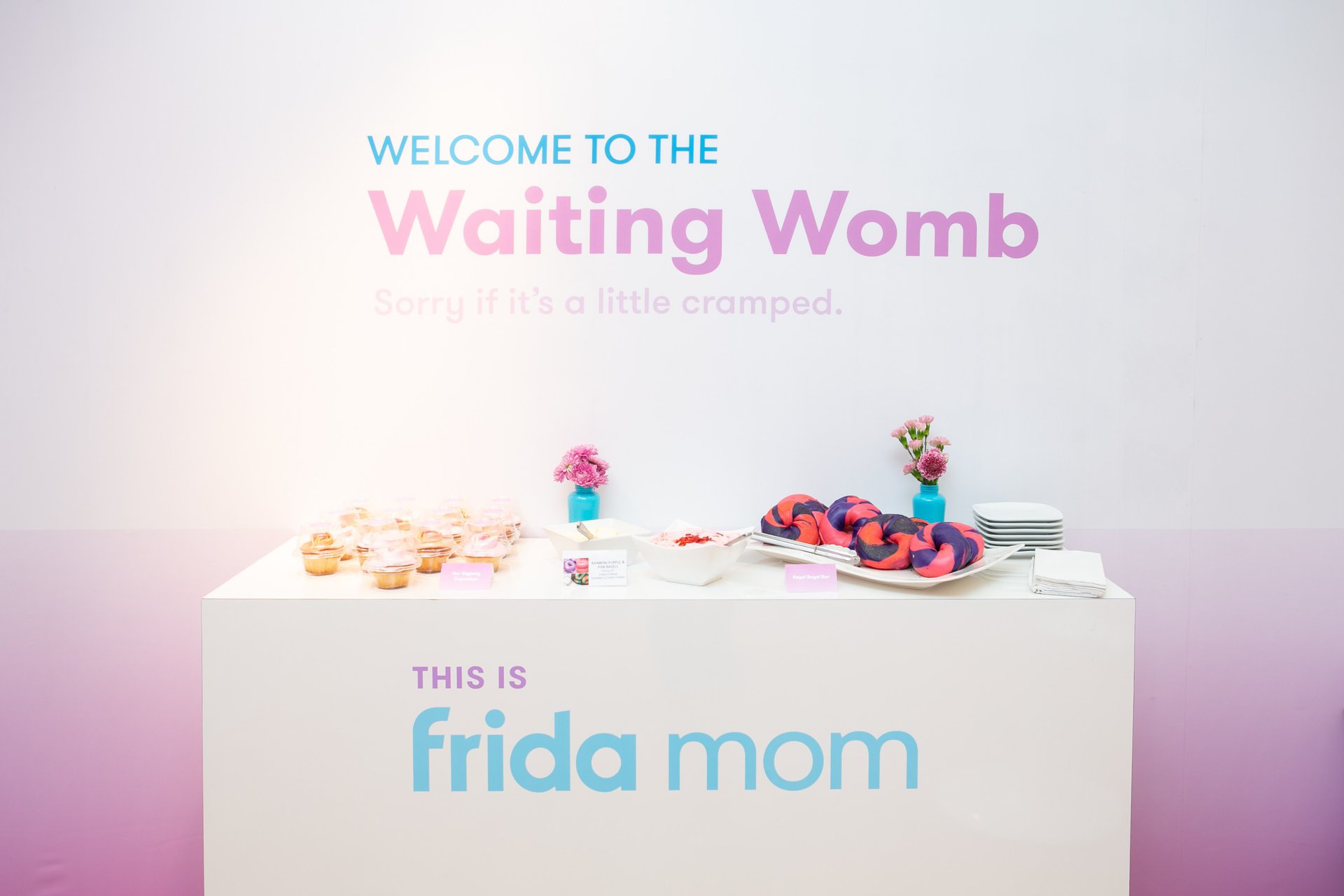 The immersive Frida Mom Press Preview included a Waiting Womb. 