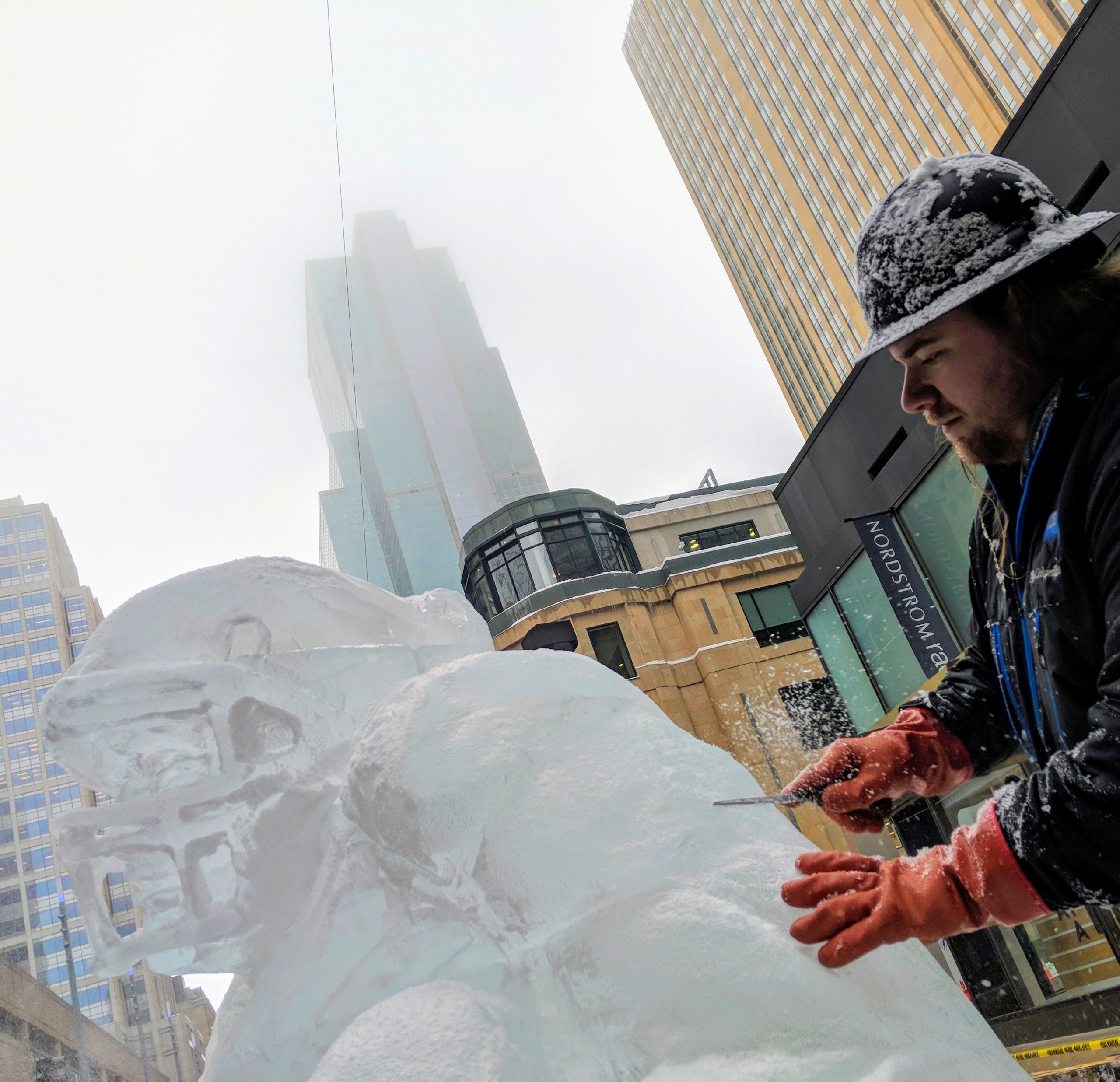 Ice carving artist and Ice Lab Ice Sculptures founder Casey Lee Conner. 