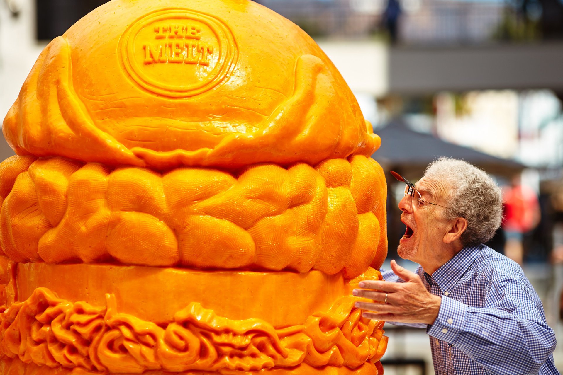 To celebrate National Cheeseburger Day and the anniversary of The Melt cheeseburger, BeCore broke the Guinness Record for the world’s largest cheese carving.