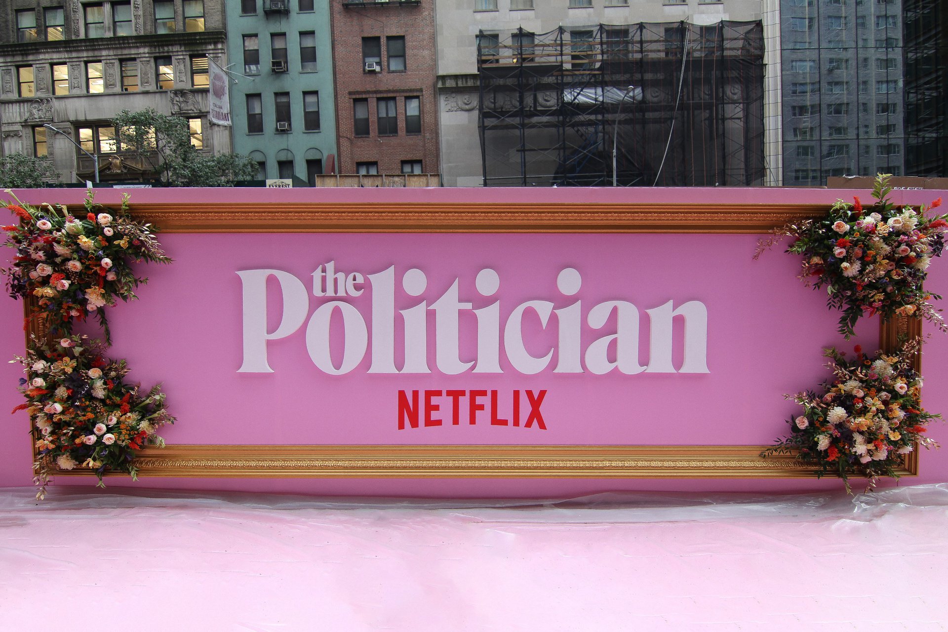 B Floral elevated the step and repeat at the NYC premiere of the Netflix series The Politician.
