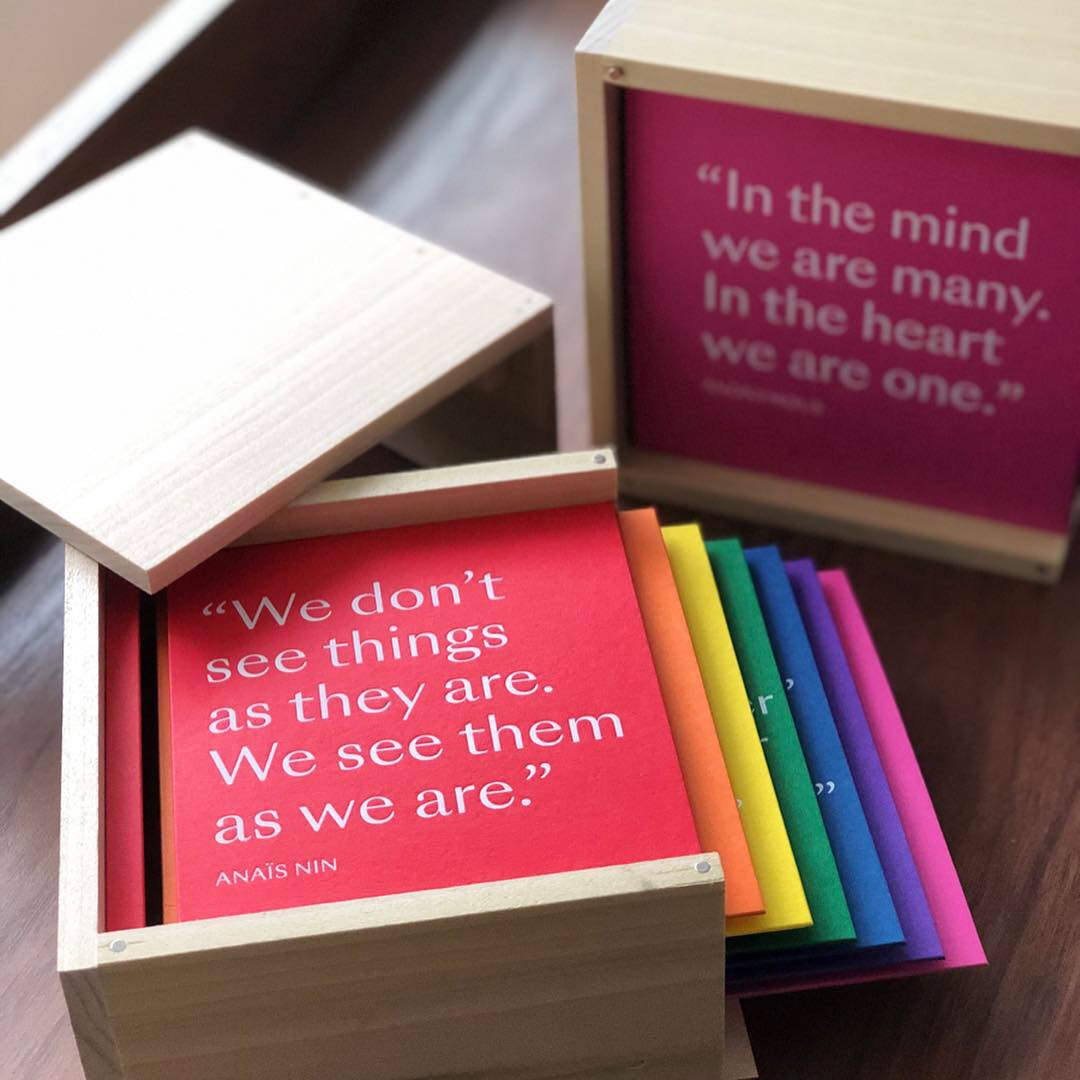 This presentation box allowed guests to interact with the speaker as she gave her talk at a conference in California. 