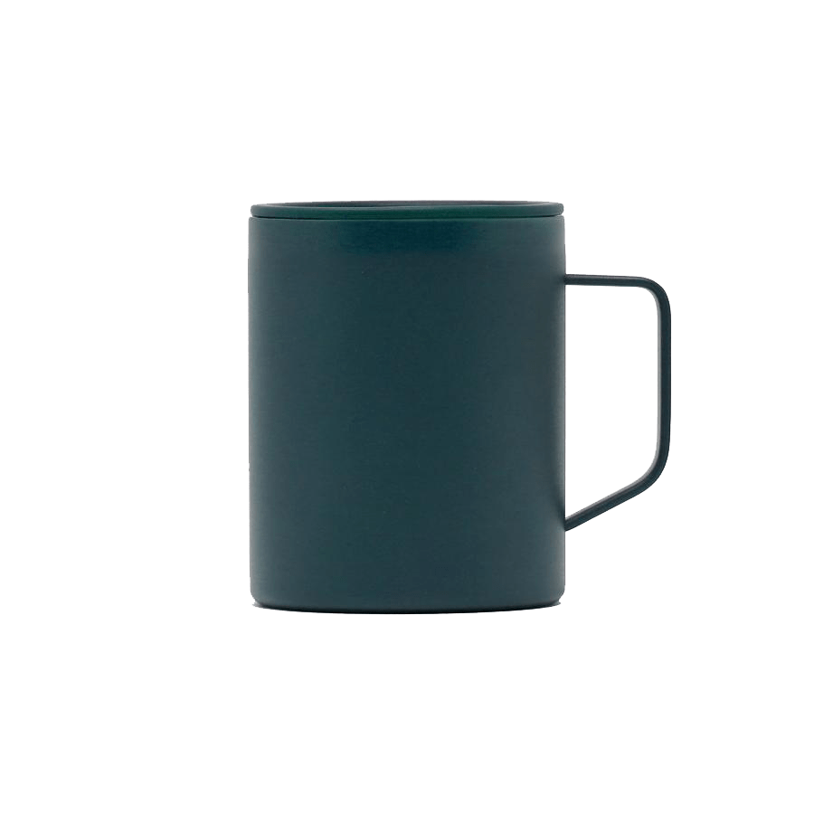 A green mug