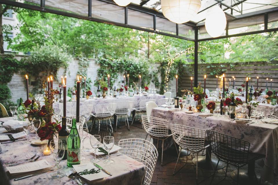 A private dining set up at Bottino