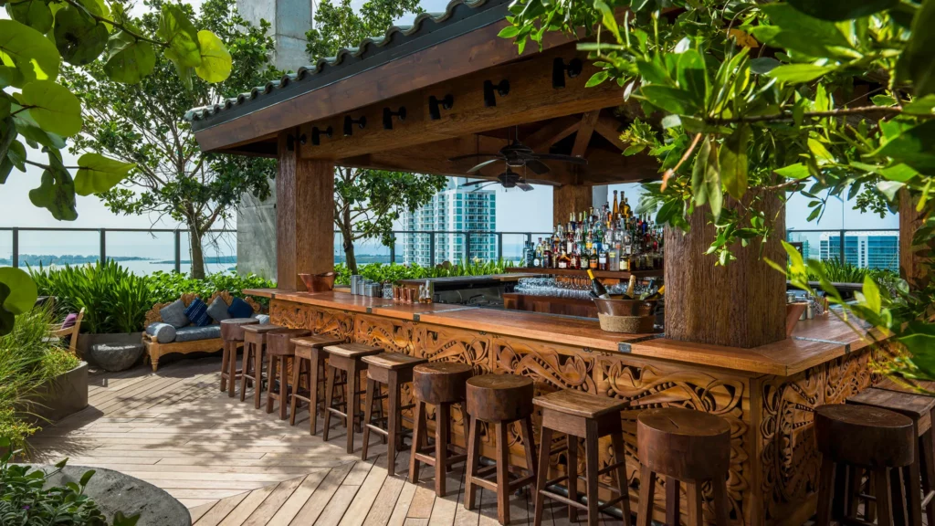 outdoor bar the the EAST Miami