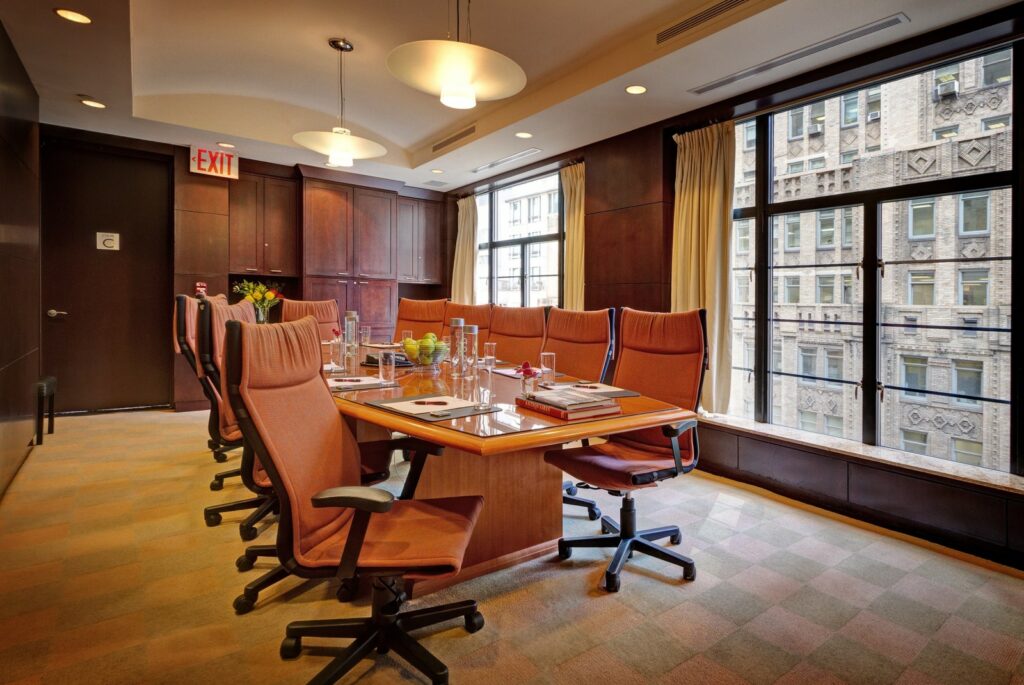 The Library Hotel NY boardroom and meeting space