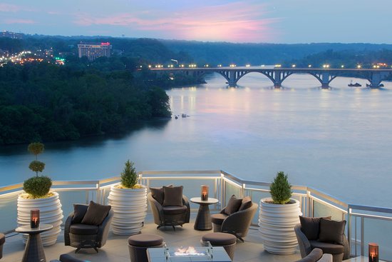 View of the water and bridge from the Top of the Gate in Washington D.C.