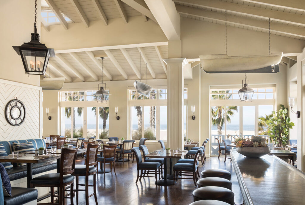 Shutters on the beach light-filled restaurant