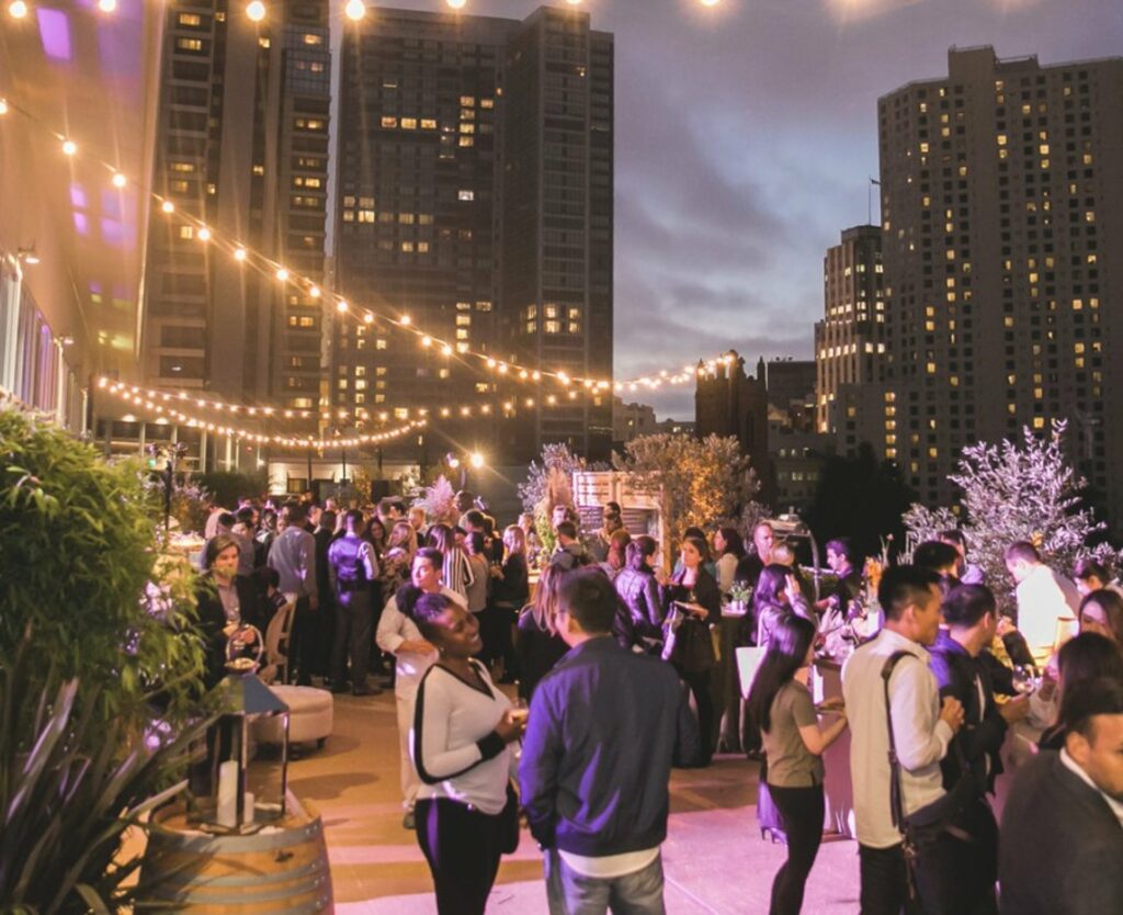 City View at Metreon San Francisco outdoor venue space with view of skyline