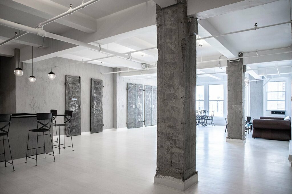 Loft 29 NYC venue with industrial concrete