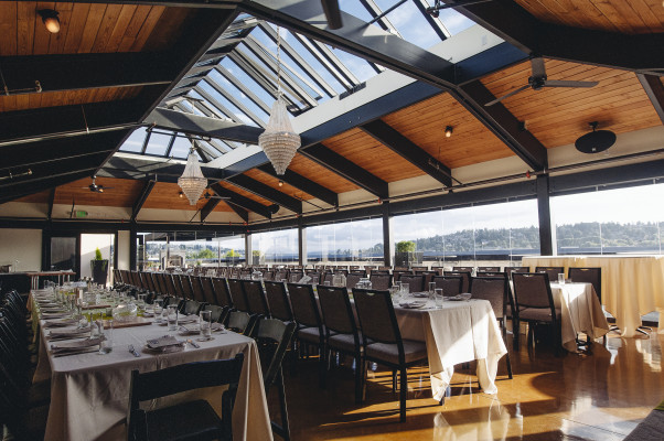 Olympic Rooftop Pavilion in seattle with high ceilings and skylights