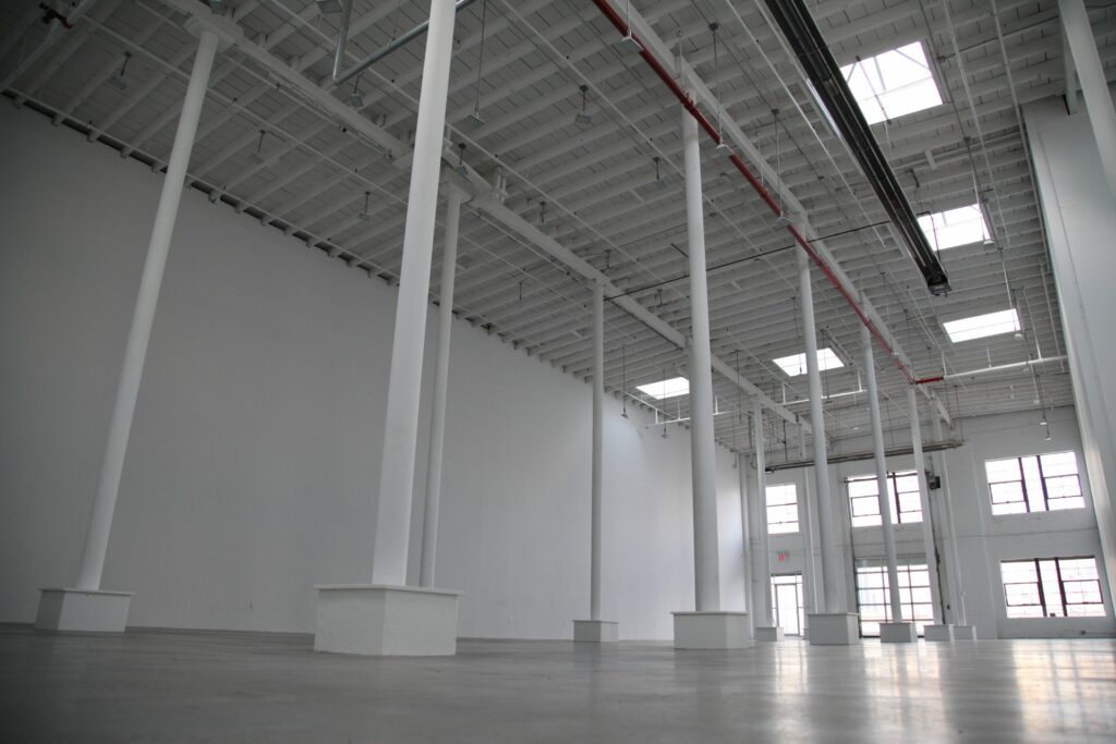 Sound Rivers Studio in Long Island city with very large ceilings and skylights