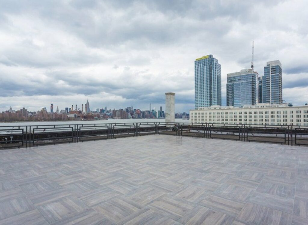 The W Loft rooftop with view of Manhattan skyline