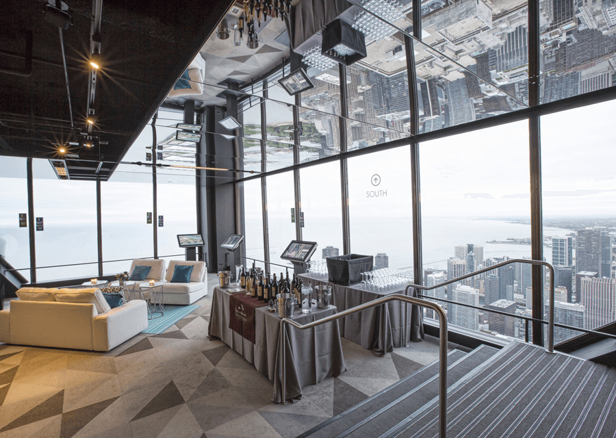 360 Chicago event space with views of the water and city