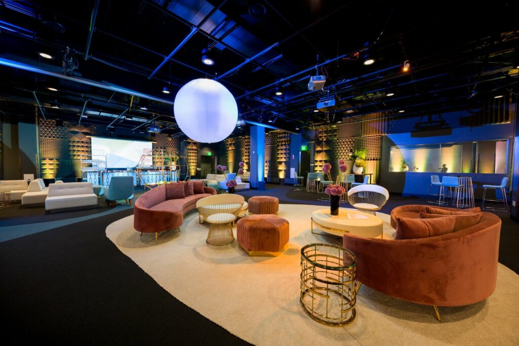 BeSpoke San Francisco large event space with couches and decorative elements