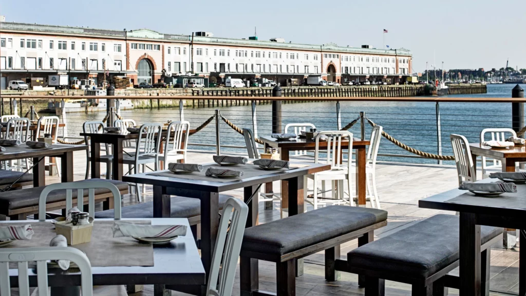 Legal Sea Foods in Boston Harborside with views of the water