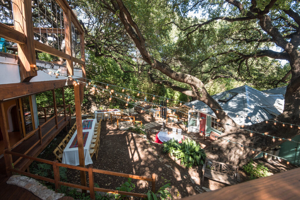 Sanctuary Event Space in Austin with outdoor venue space