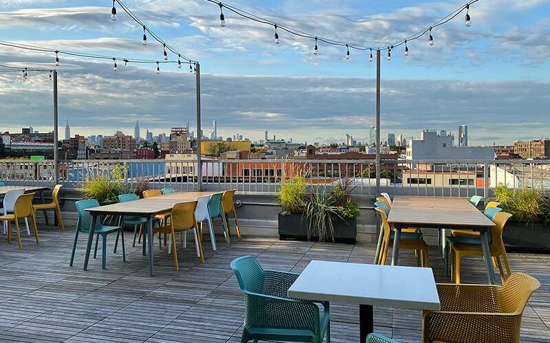 LoHi Brooklyn rooftop venue with city view