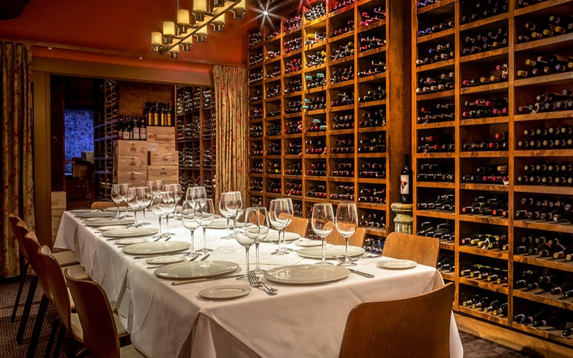 Barolo Grill red wine room