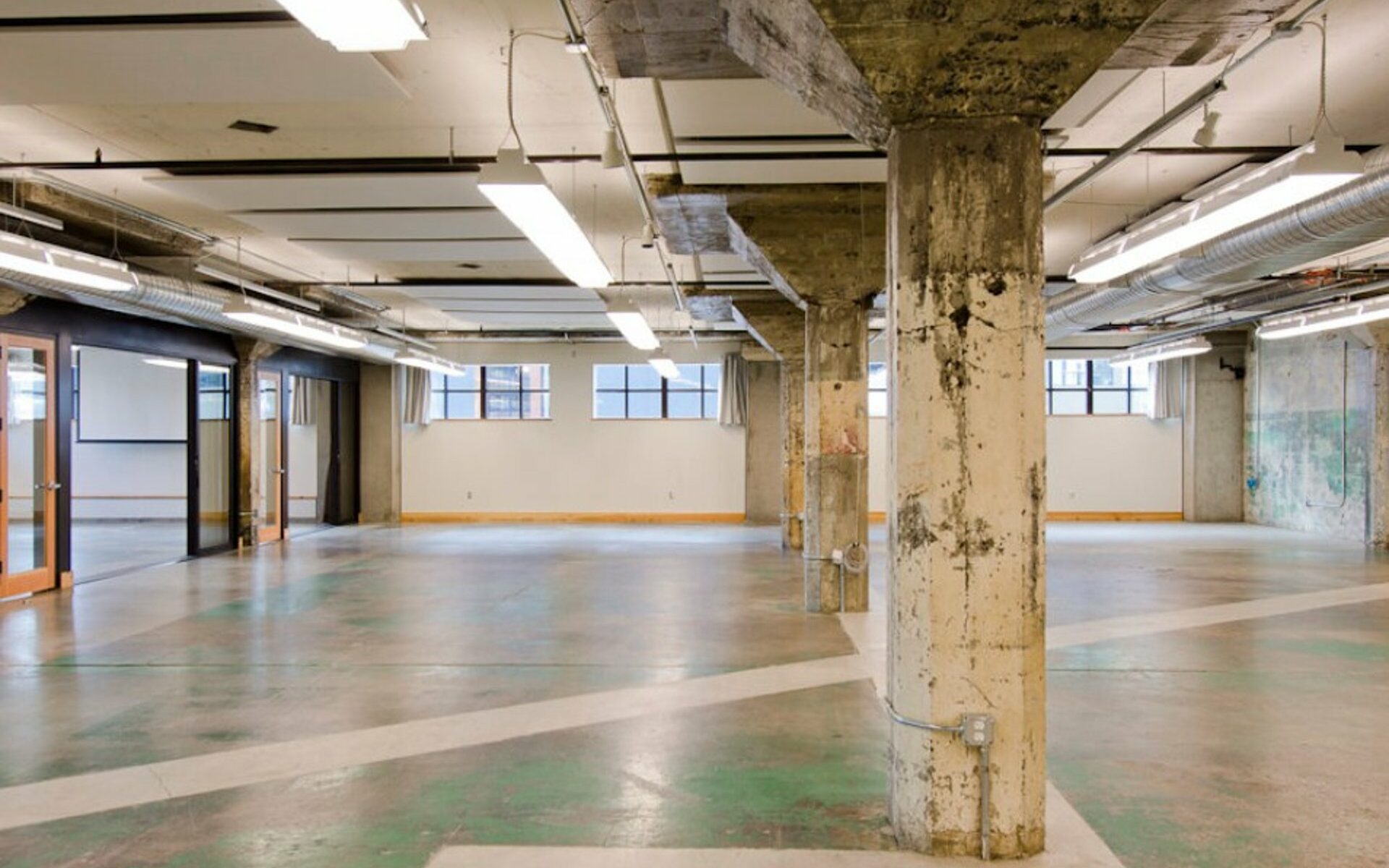 Large open industrial venue space