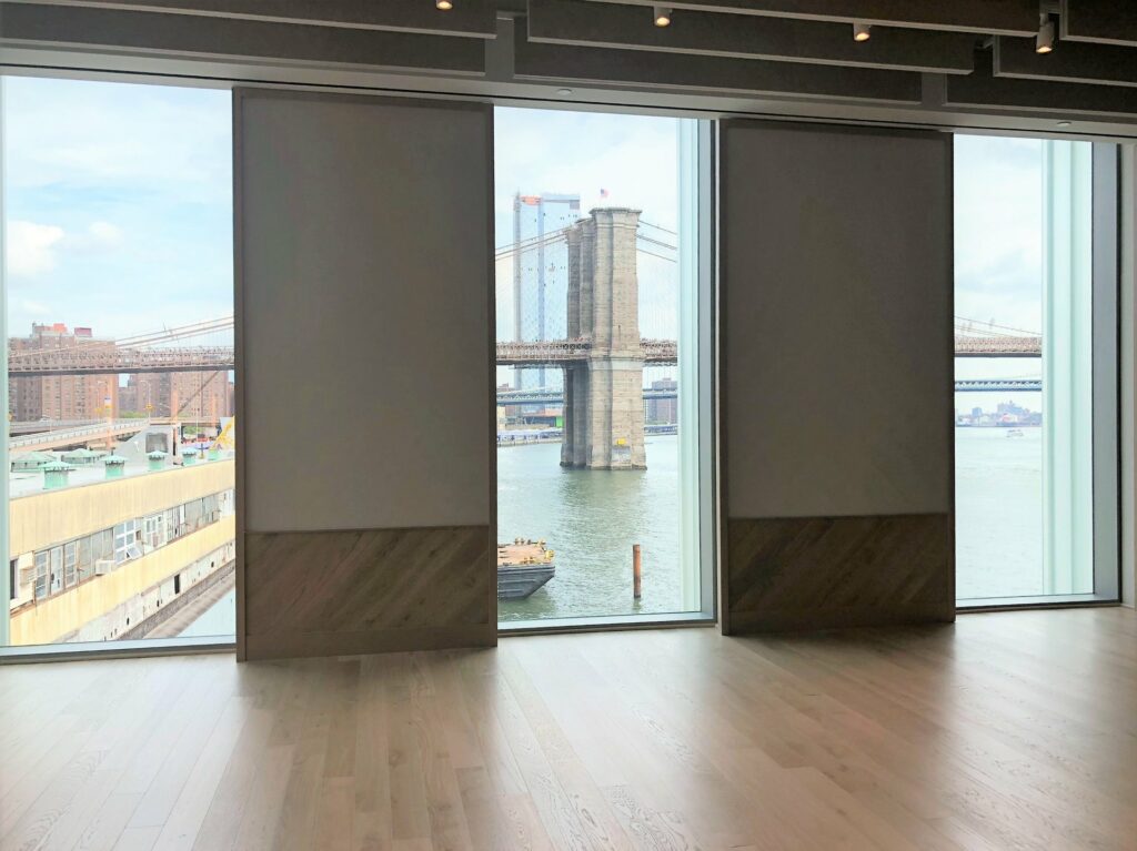 Pier 17 venue in NYC with views of the water