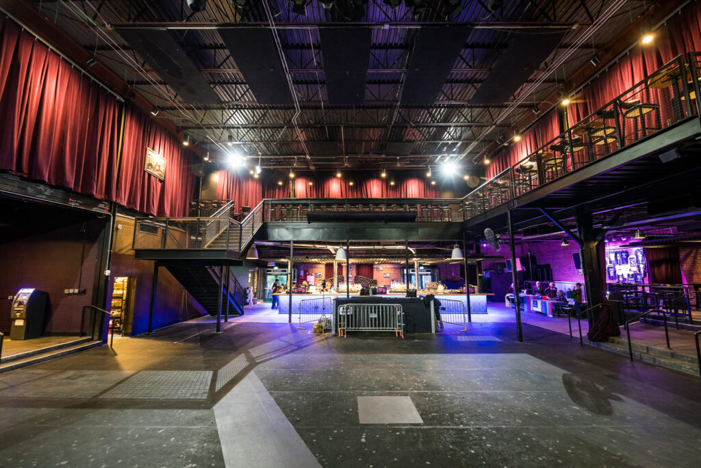 Summit Colorado venue with stage and two stories