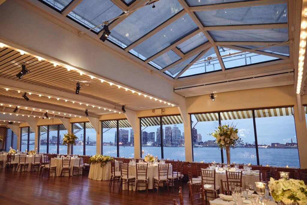 The Water Club venue with view of the Manhattan Skyline