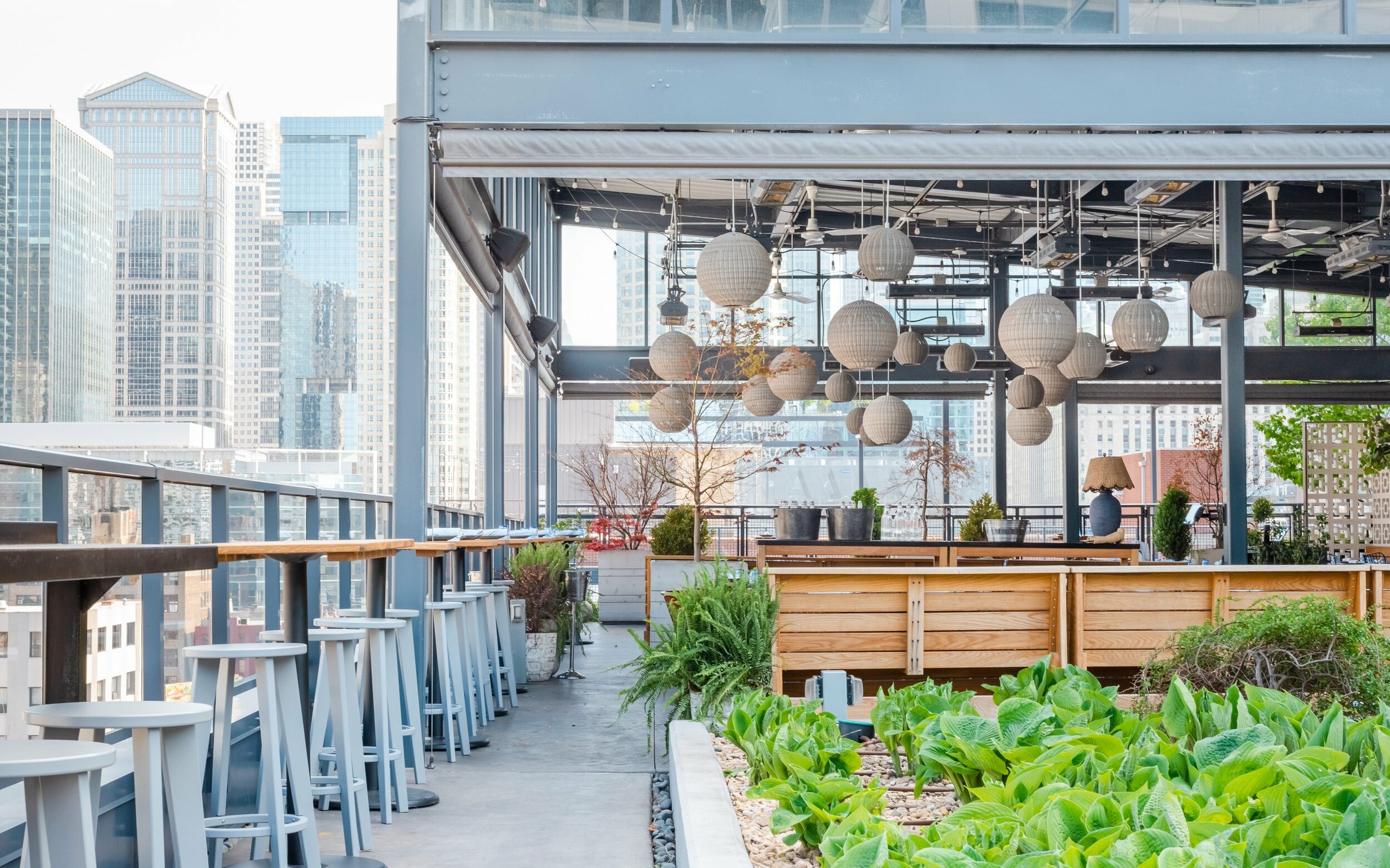 Bar avec Chicago rooftop