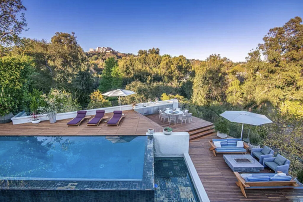 Barrington One venue in Los Angeles with a pool and forrest views